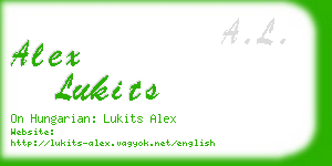 alex lukits business card